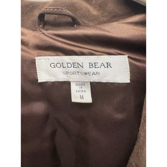 Vintage Golden Bear Brown Suede Jacket Lined Leather Barn Coat Women’s Size M - Picture 3 of 7